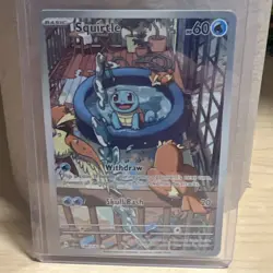 Pokemon Squirtle 148/142 SV07: Stellar Crown Illustration Rare Holo English NM - Image 1