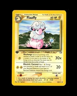 2000 Pokemon Neo Genesis 1ST EDITION FLAAFFY 34/111! NM - Image 1