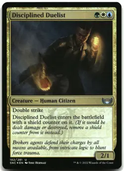 MTG Disciplined Duelist FOIL U Streets of New Capenna 182 LP - Image 1