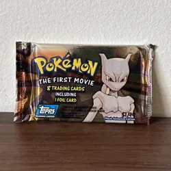 Topps Pokemon: The First Movie Trading Card Booster Pack - Blue Logo 41116507663 - Image 1