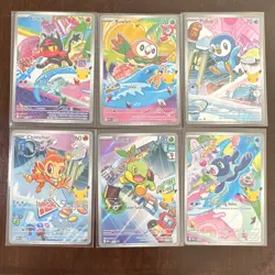 Pokemon First Partner Illustration Sinnoh and Alola Complete Set of 6 Promos - Image 1