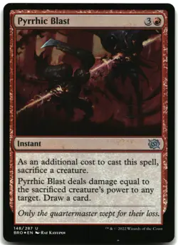 MTG Pyrrhic Blast FOIL U The Brothers' War 148 LP - Image 1