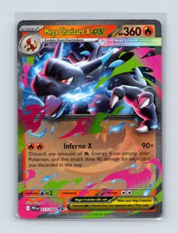 Mega Charizard X ex 013/094 Double Rare Phantasmal Flames Pokemon Lightly Played - Image 1
