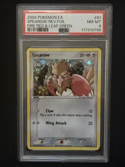 2004 Pokemon EX Spearow Reverse Holo Fire Red Leaf Green 81/112 PSA 8 Near Mint - Image 1