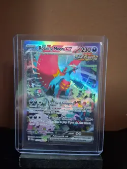 Roaring Moon EX SIR 251/182 Paradox Rift Holo Pokemon Full Art Illustration rare - Image 1