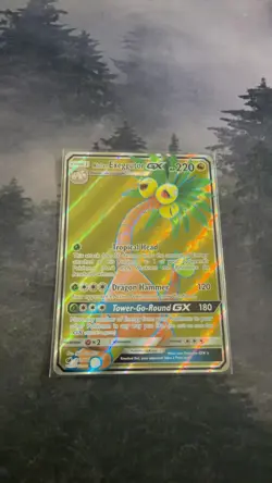 2017 Pokemon Crimson Invasion Alolan Exeggutor GX 74/111 Secret Rare Holo - Image 1