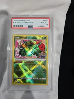 Pokemon TCG 2022 Pokemon GO Radiant Venusaur 004/078 Holo Radiant Rare PSA 10 - Image 1