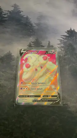 2021 Pokemon Evolving Skies Alcremie V 064/072 Holo Ultra Rare - Image 1