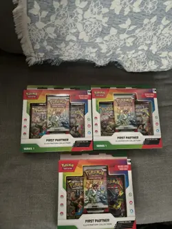 Pokemon TCG First Partner Illustration Collection Series 1 Box Lot of (3) Promo - Image 1