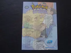 1999 Topps Pokemon the First Movie Checklist Silver Foil Blue Logo NNO 1st Holo - Image 2