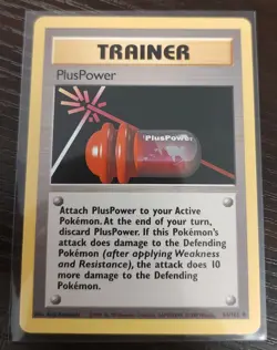 1999 Pokemon Shadowless PlusPower #84/102 Set LP/MP - Image 1