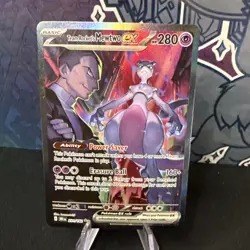 Pokemon Team Rocket's Mewtwo ex 231/182 Destined Rivals 280 HP Holo Full Art - Image 1