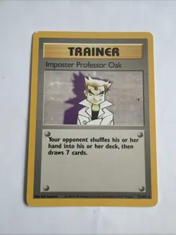 1999 Pokemon TCG Trainer Imposter Professor Oak Base Set 73/102 Rare Shadowless - Image 1