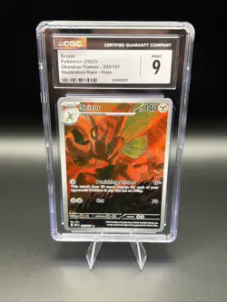 Pokemon Scizor 205/197 SV03: Obsidian Flames Illustration Rare Holo CGC 9 2023 - Image 1