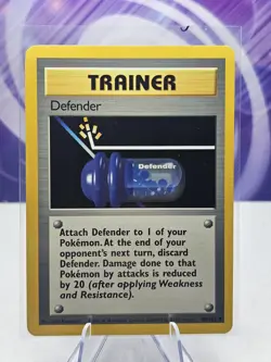 Defender 80/102 Uncommon Base Set Unlimited Pokemon LP - Image 1