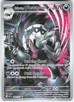 Galarian Obstagoon 245/217 Illustration Rare Ascended Heroes Pokemon Near Mint - Image 1
