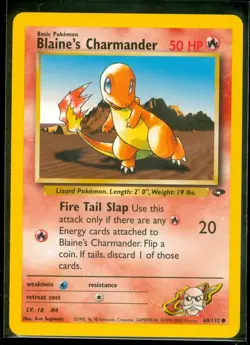 Pokemon BLAINE'S CHARMANDER 60/132 Gym Challenge - NEAR MINT - Image 1