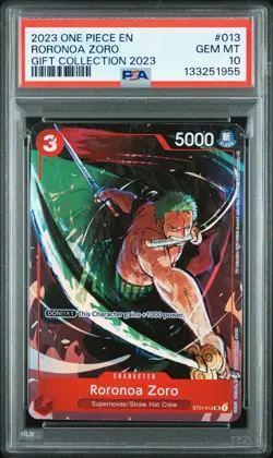 2023 ONE PIECE GIFT COLL 2023 #013 RORONOA ZORO PSA 10 - Image 1