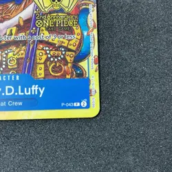 Monkey.D.Luffy (2nd Anniversary Stamped Promo) P-043 One Piece English - Image 5