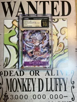 2024 ONE PIECE CCG JPN MONKEY D. LUFFY PROMO PURPLE P-041 CGC 10 PRISTINE B PT - Image 2