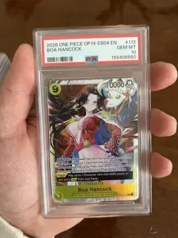 One Piece CCG Boa Hancock OP14-112 Alternate Art Foil Super Rare PSA 10 GEM MT - Image 1