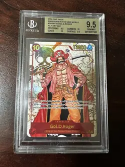 2024 ONE PIECE EMPERORS IN THE NEW WORLD ENG - ALT ART SEC GOL.D.ROGER BGS 9.5 - Image 1