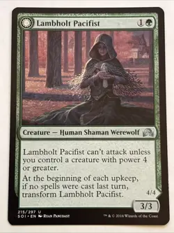 MTG Shadows over Innistrad Lambholt Pacifist 215/297 LP - Image 1