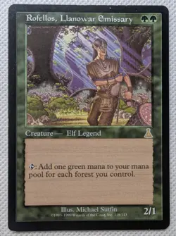 Rofellos, Llanowar Emissary Urza’s Destiny LP 1999 Mtg Magic Gathering - Image 3