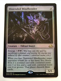 MTG Eldritch Moon Distended Mindbender Foil 003/205 LP Rare - Image 1