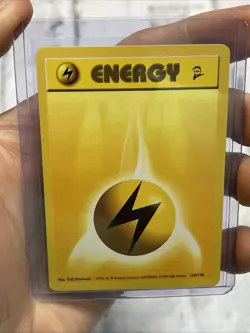 Pokemon Card Base Set 2 Lightning Energy 128/130 Vintage Vtg NM/MT Nintendo TCG - Image 1