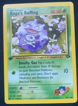 Pokemon Cards: Gym Challenge 1st Edition Common: Koga's Koffing 79/132 (NM) - Image 1