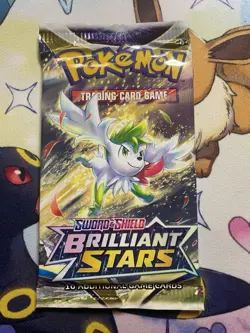 Pokemon Brilliant Stars Booster Pack - 10 Cards / Pack - Random Art - SEALED NEW - Image 1