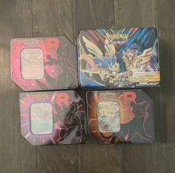 Pokemon Team Rocket/Destined Rivals Tin Set of 3 + 2020 Spring Collectors Chest! - Image 1