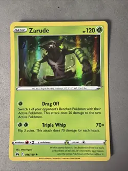 Pokemon TCG * 16/159 Zarude REVERSE HOLO RARE * Crown Zenith SWSH * NM - Image 1