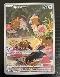 Pokemon TCG Spearow 151/132 Illustration Rare Mega Evolution NM - Image 1