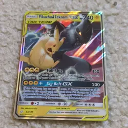 Pokemon TCG Pikachu & Zekrom GX 33/181 Team Up TAG TEAM Ultra Rare Holo English - Image 1