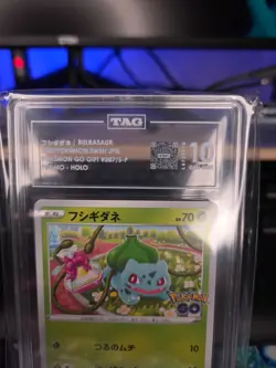 Pokemon Bulbasaur Japanese Promo CGC 10 287/S-P Sword & Shield Pokemon GO Gift - Image 2