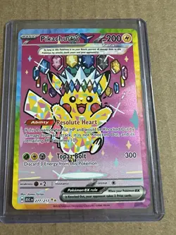 2025 Pokemon TCG Pikachu EX 277/217 Ascended Heroes SIR. NM/M Fresh Pull - Image 1