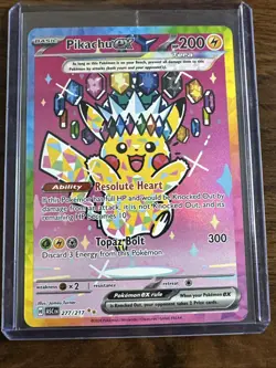 2025 Pokemon TCG Pikachu EX 277/217 Ascended Heroes SIR. NM/M Fresh Pull - Image 3