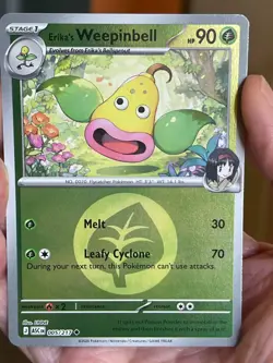POKEMON ERIKA'S WEEPINBELL 005/217 REVERSE HOLO ENERGY SYMBOL ASCENDED HEROES NM - Image 1