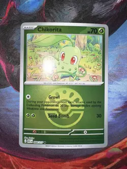 Pokemon TCG Ascended Heroes Chikorita 008/217 Poke Ball Reverse Holo - Image 1