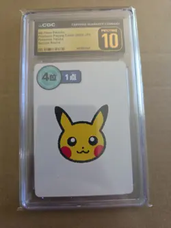 2025 POKEMON PLAYING CARDS JPN 4TH PLACE PIKACHU CGC 10 PERFECT - Image 1