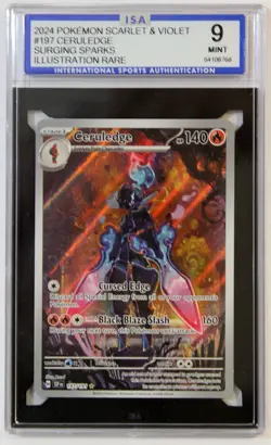 2024 Pokemon Scarl. & Viol. #197 Ceruledge Surging Sparks ISA Graded 9 - Image 1