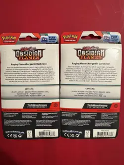 Pokemon TCG OBSIDIAN FLAMES PAWMI & WOOPER Checklane Sealed Blister Packs - Image 4