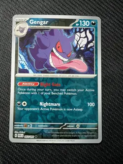 Gengar 057/091 Uncommon Paldean Fates Pokemon Reverse Holo Near Mint - Image 1