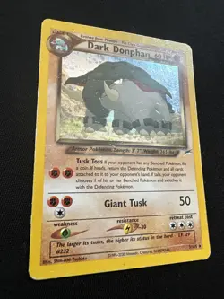 Pokemon Dark Donphan Neo Destiny TCG 3/105 Holo Rare Card MP - Image 3