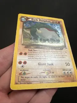 Pokemon Dark Donphan Neo Destiny TCG 3/105 Holo Rare Card MP - Image 4