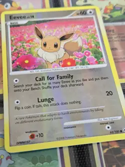 Eevee Reverse Holo 62/100 Majestic Dawn 2008 Pokemon TCG - MP/HP - Image 4