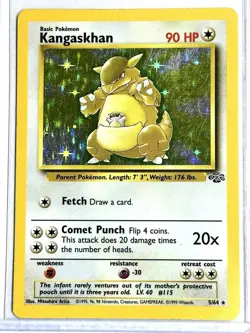 Pokemon TCG Kangaskhan #5 Holo Rare Jungle Card - Image 1