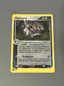 2003 Pokemon TCG Ex Ruby & Sapphire Mightyena Holo Rare 10/109 LP/MP EX FREE SHP - Image 1